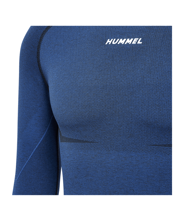 Hummel Te Mike Seamless L/S T-Shirt Blau F7957 - blau