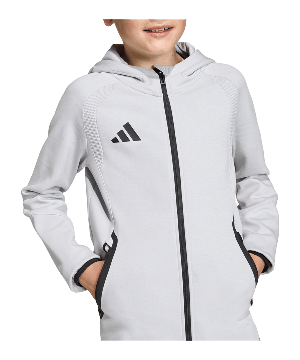 adidas Tiro Travel Hoody Kids Grau - grau