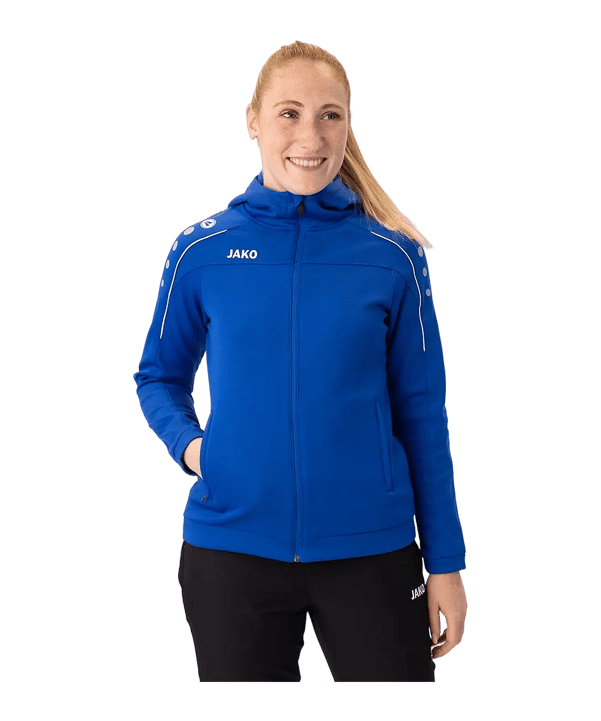 JAKO Classico Veste à capuche Femmes Bleu C04 - bleu