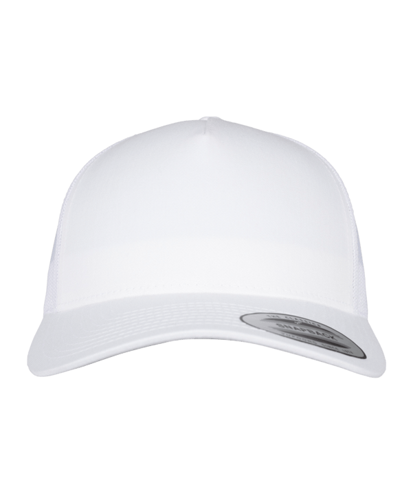 Merch 5 Panel Retro Trucker Cap Weiss - weiss