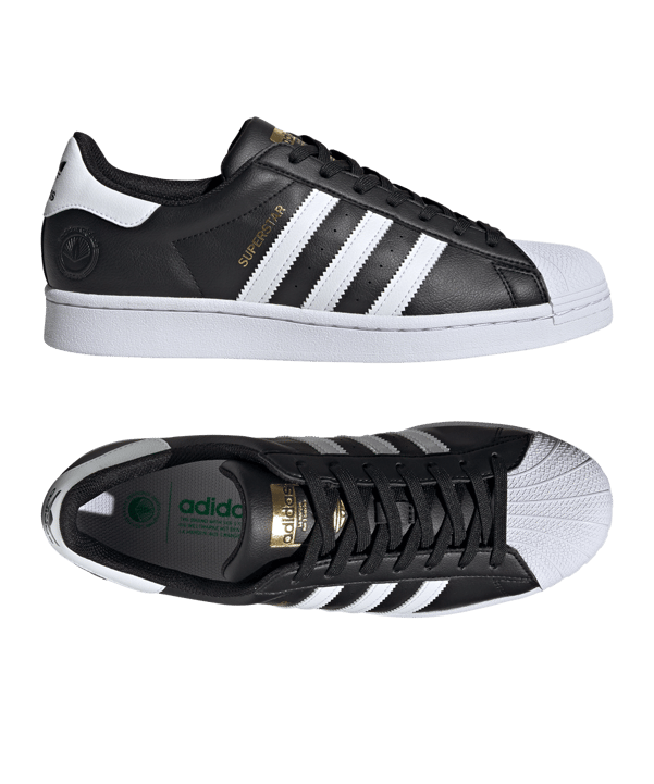 adidas Originals Superstar Vegan Schwarz Weiss - schwarz