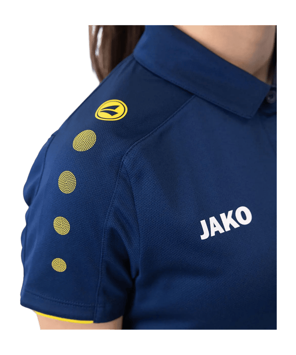 JAKO Classico Poloshirt Damen Blau Gelb F42 - blau