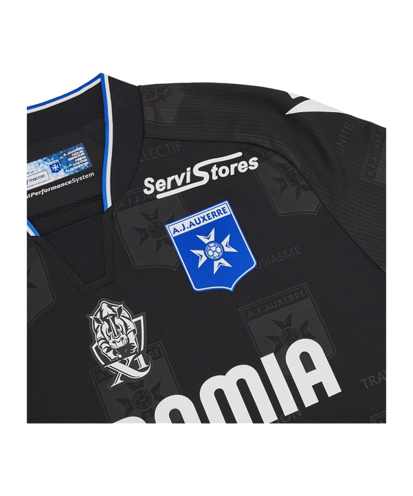 Macron AJ Auxerre Trikot Away 2024/2025 Schwarz - schwarz