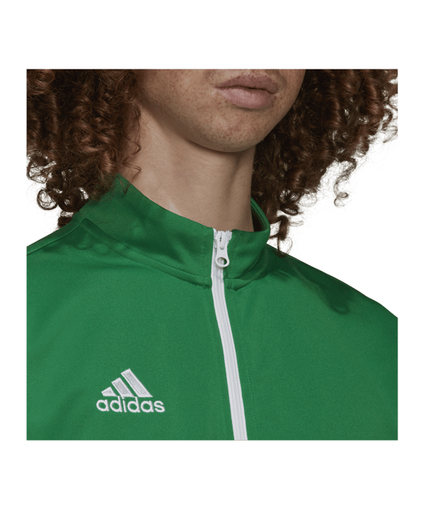 adidas Entrada 22 TK Trainingsjacke Grün Weiss - gruen