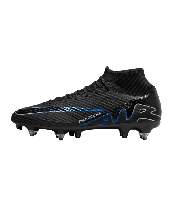 Nike Air Zoom Mercurial Superfly IX Academy SG-Pro AC Shadow Schwarz Silber Blau F040 - schwarz
