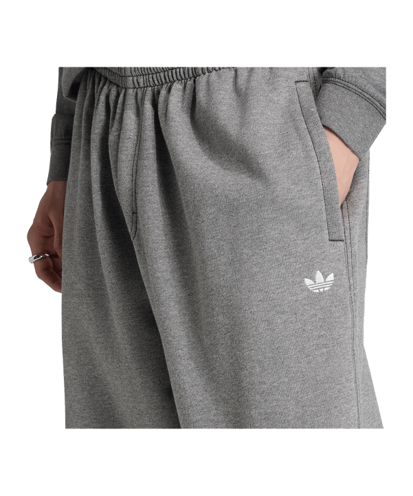 adidas Originals Trefoil Essentials Melange Baggy Open Hem Manguera Grigio - grigio