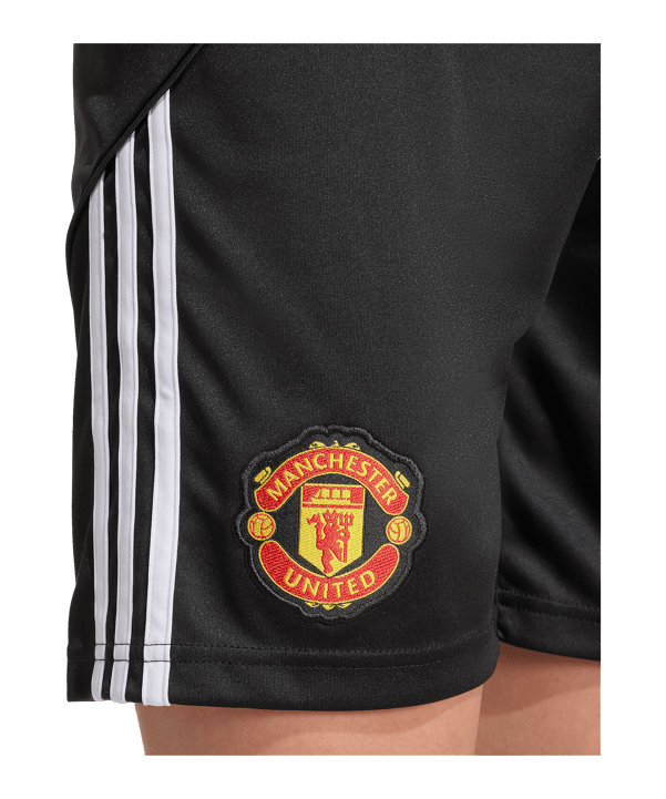 adidas Manchester United Short Home 2025/2026 Kids Schwarz - schwarz
