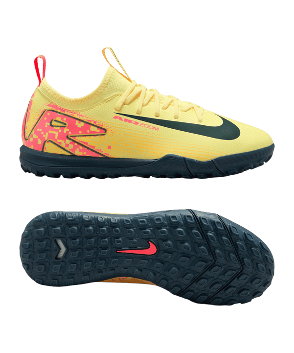 Nike Jr Air Zoom Mercurial Vapor XVI Academy TF Mbappe Signature Kids Orange Blau F800 - orange