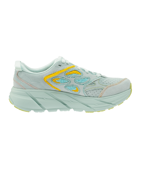 HOKA Clifton L Embroidery  Blau Gelb - blau