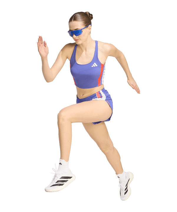 adidas Archive Running Crop T-shirt Donna Blu - blu