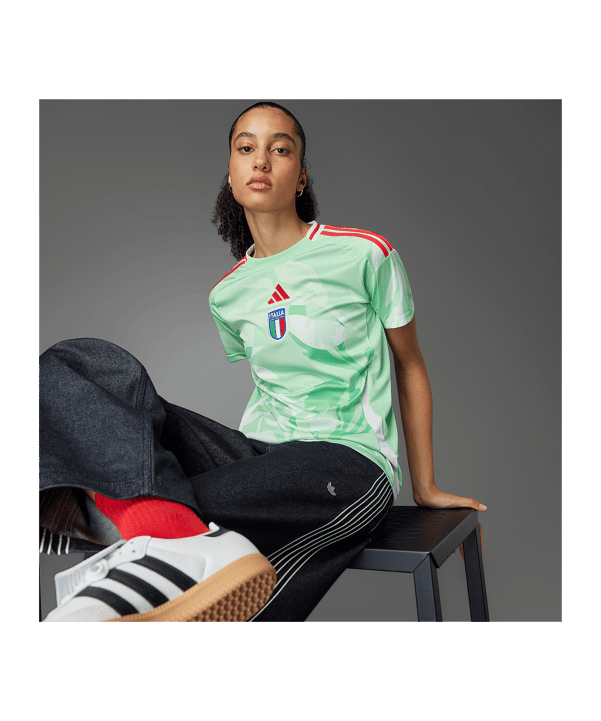 adidas Italien Trikot Auswärts EM 2025 Damen Grün - gruen