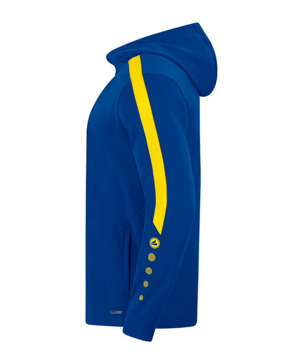 JAKO Power Kapuzenjacke Blau Gelb F404 - blau