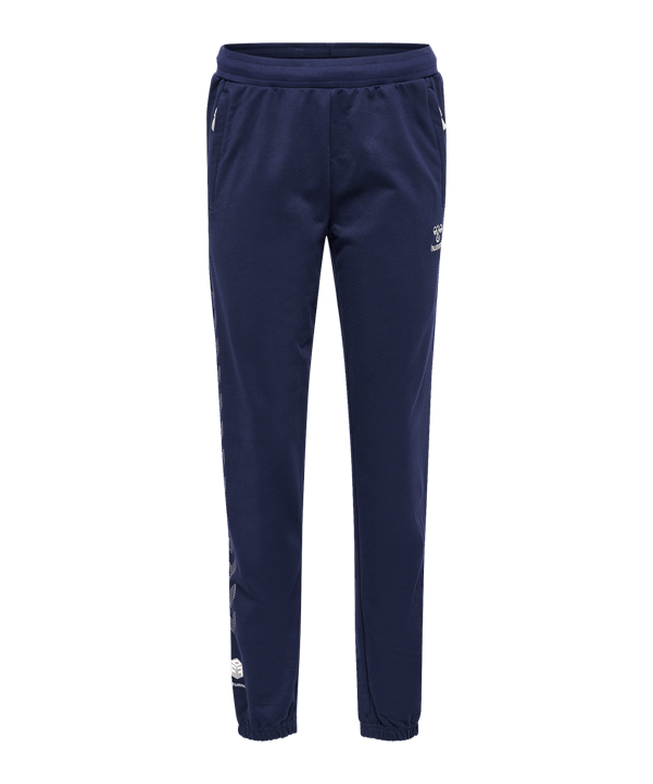 Hummel Move Grid Cotton Trainingshose Damen Blau F7026 - blau