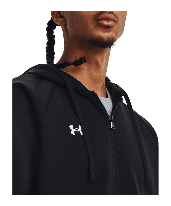 Under Armour Rival Fleece Kapuzenjacke Schwarz F001 - schwarz