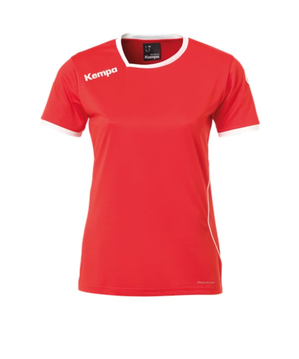 Kempa Curve Trikot T-Shirt Damen Rot Weiss F02 - rot