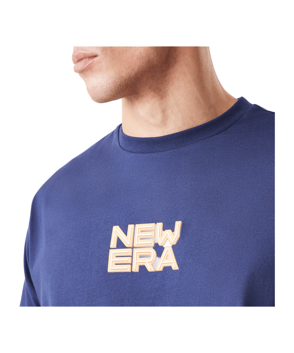 New Era Location Oversized T-Shirt Blau - blau