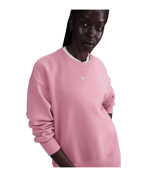 Nike Phoenix Fleece Oversized Sweatshirt Damen Pink F699 - rosa