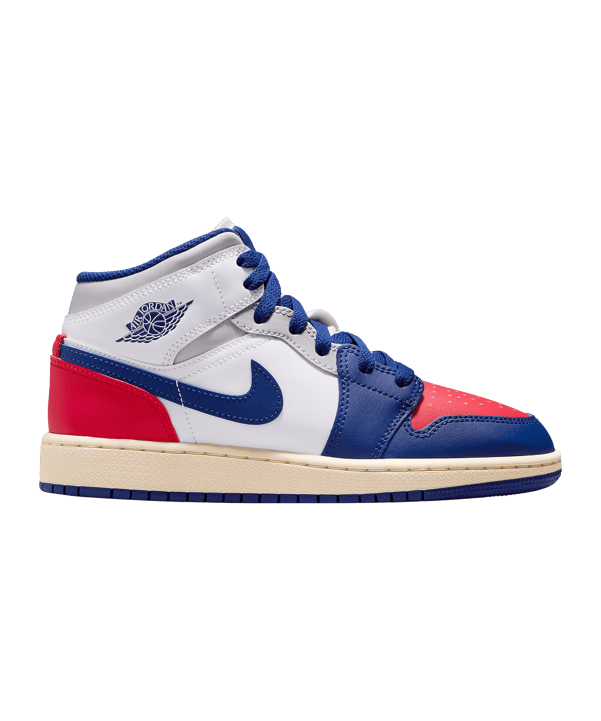 Nike Air Jordan 1 Mid Kids Weiß F102 - weiss
