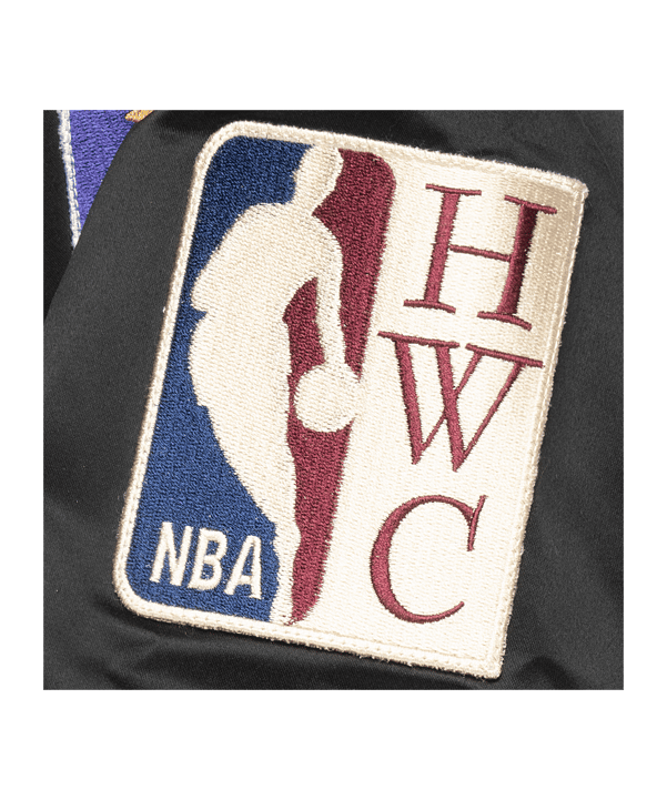 Mitchell and Ness NBA Satin Bomber Jacke Schwarz - schwarz