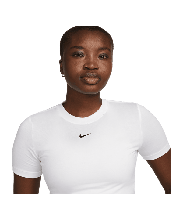 Nike Essential SLM Crop T-Shirt Damen Weiss F100 - weiss