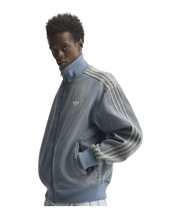 adidas Originals Firebird Adicolor Denim Track Jacke Blau