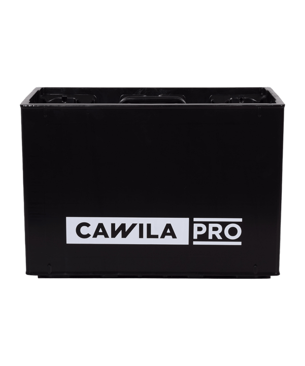 Cawila PRO Flaschenkiste für 10 Flaschen | Schwarz - schwarz