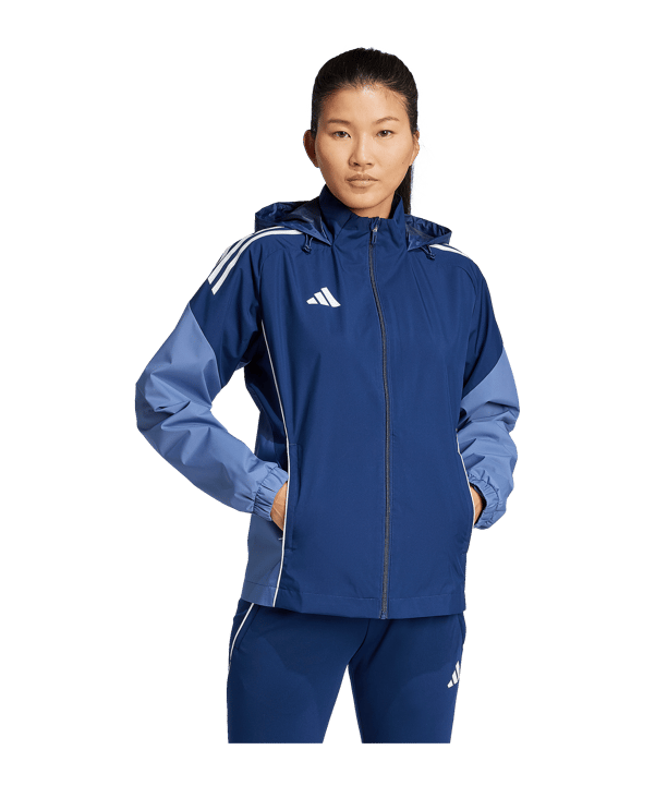 adidas Tiro 25 Competition Regenjacke Damen Blau - blau