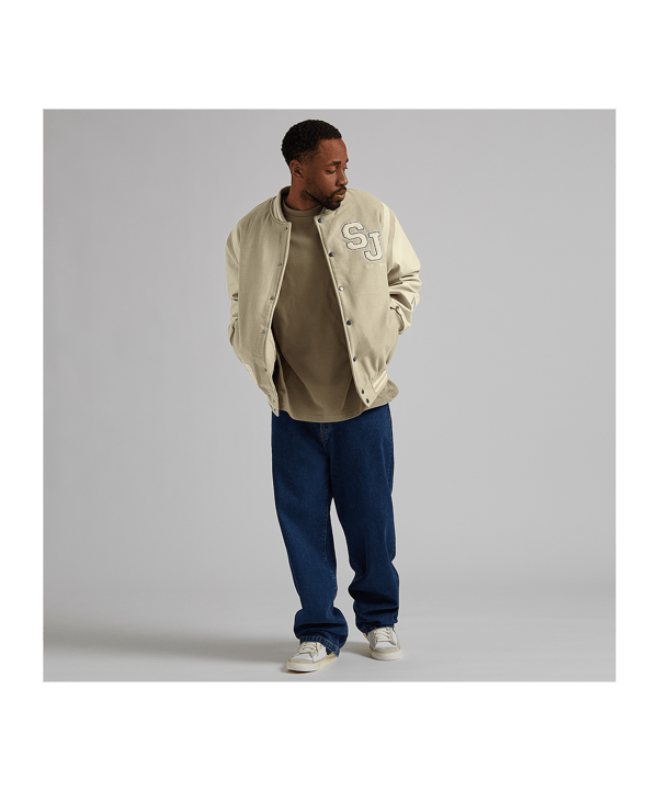 Sean John Logo Collegejacke Jacke Beige - beige