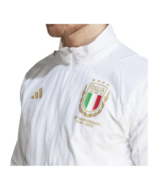 adidas Italien 125 Trainingsjacke Weiss - weiss