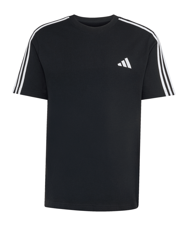 adidas Essentials 3-Stripes Single Jersey Left Chest Branded T-Shirt Noir - noir