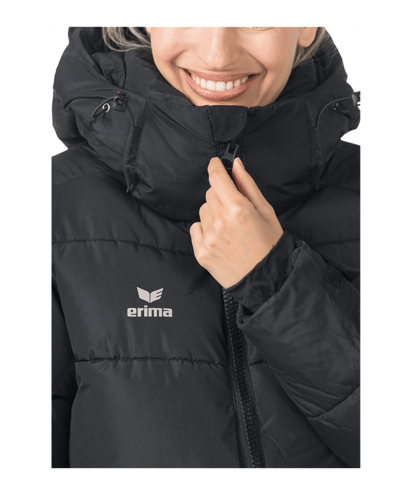 Erima Premia Parka Winterjacke Damen Schwarz - schwarz