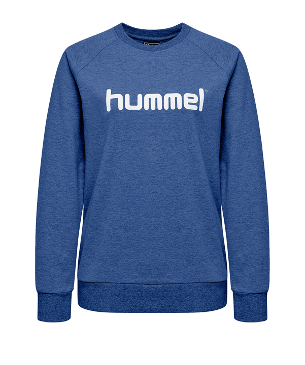 Hummel Cotton Logo Sweatshirt Damen Blau F7045 - blau