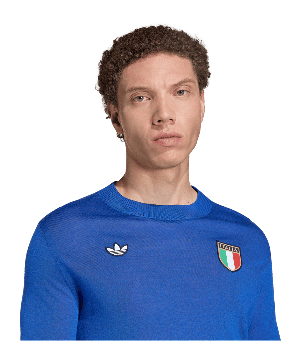adidas FIGC Italien 70s Trikot Blau - blau