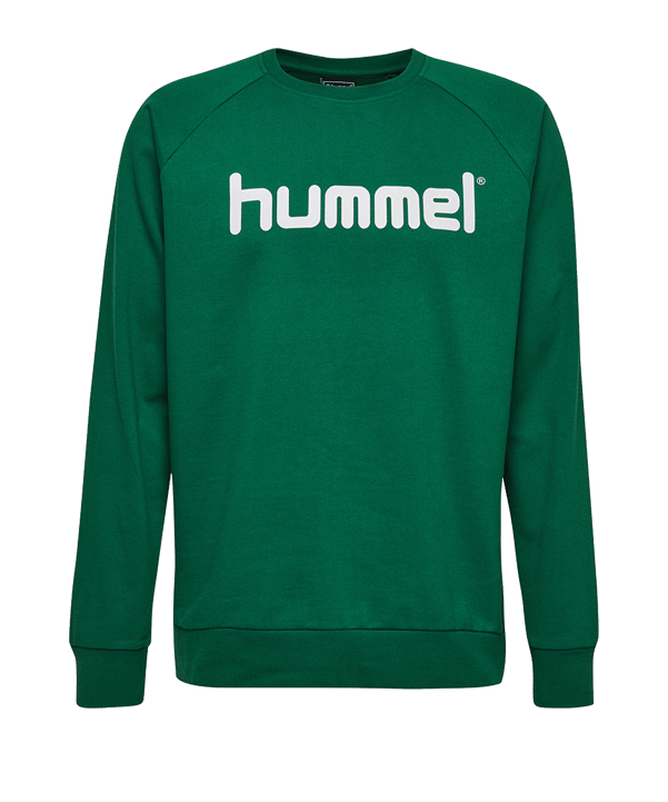 Hummel Cotton Logo Sweatshirt Kids Grün F6140 - gruen