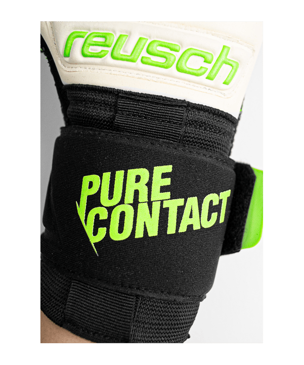 Reusch Pure Contact Gold Torwarthandschuh Schwarz Grün F7781 - schwarz