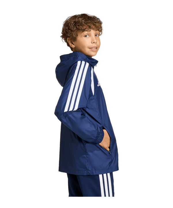 adidas Tiro 26 League Windjacke Kids Dunkelblau - weiss