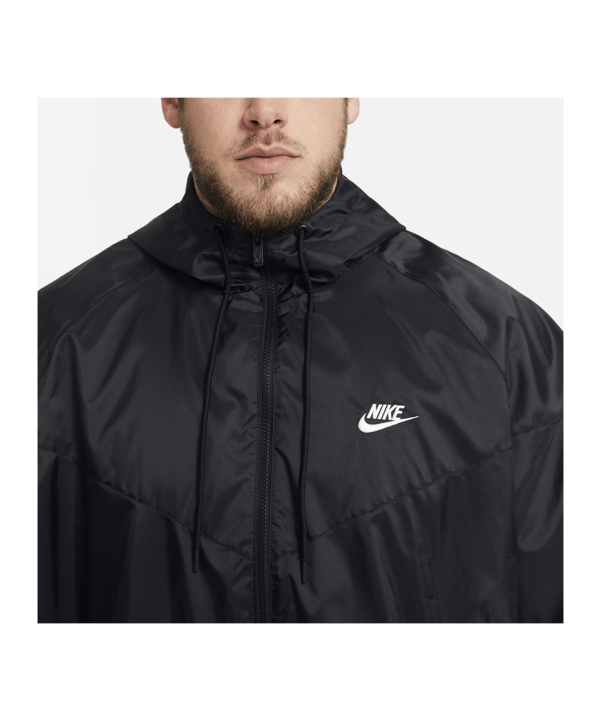 Nike Woven Windrunner Kapuzenjacke Schwarz 010 - schwarz