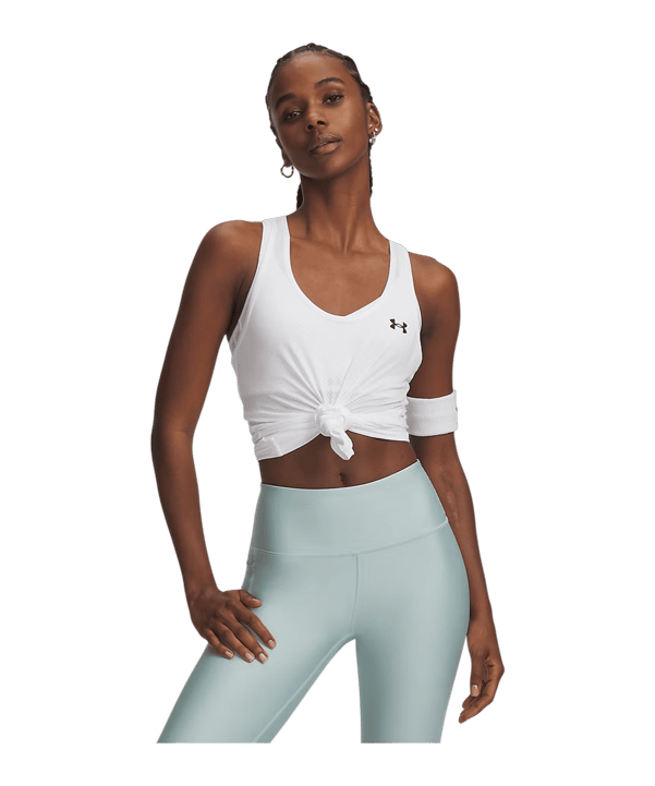 Under Armour Tech Mesh Racer Canottiera Donna Bianco C100 - bianco
