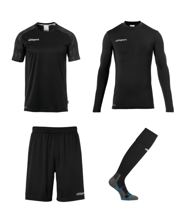 uhlsport Reaction Torwartset Kids Schwarz Grau F01 - schwarz