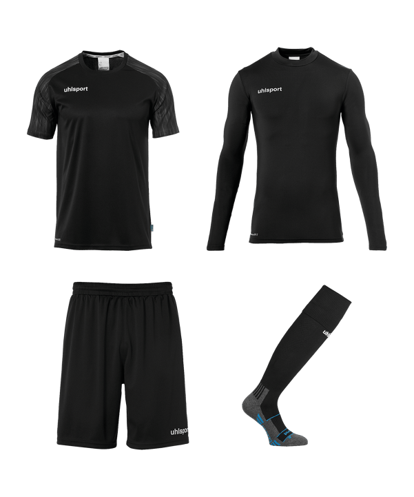 uhlsport Reaction Torwartset Kids Schwarz Grau F01 - weiss