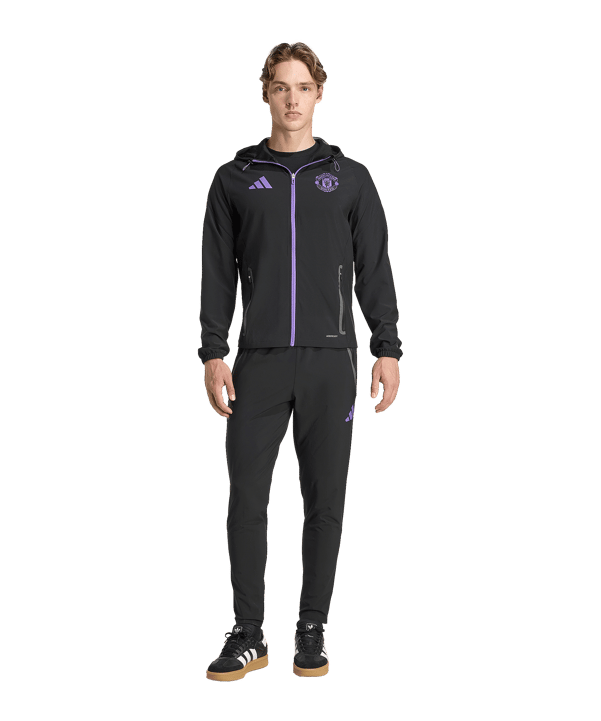 adidas Manchester United Vis Tech Travel Jacke Schwarz - schwarz