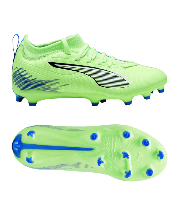 PUMA ULTRA 5 Match FG/AG Lights Out Jr Kids Grün Weiss F03 - gruen