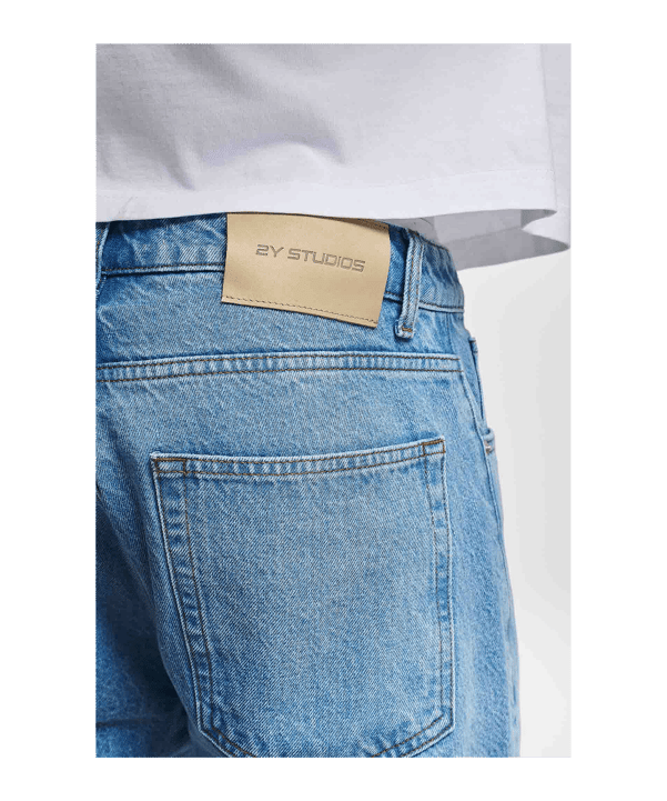 2Y Studios Gabrie Basic Straight Jeans Hose Blau - blau