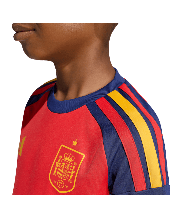 adidas FEF Spanien Fan Trikot Home WM 2026 Kids Rot - rot