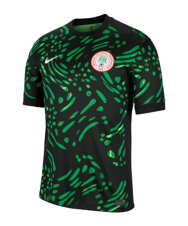 Nike Nigeria Trikot Away 2024 Schwarz F010 - grau