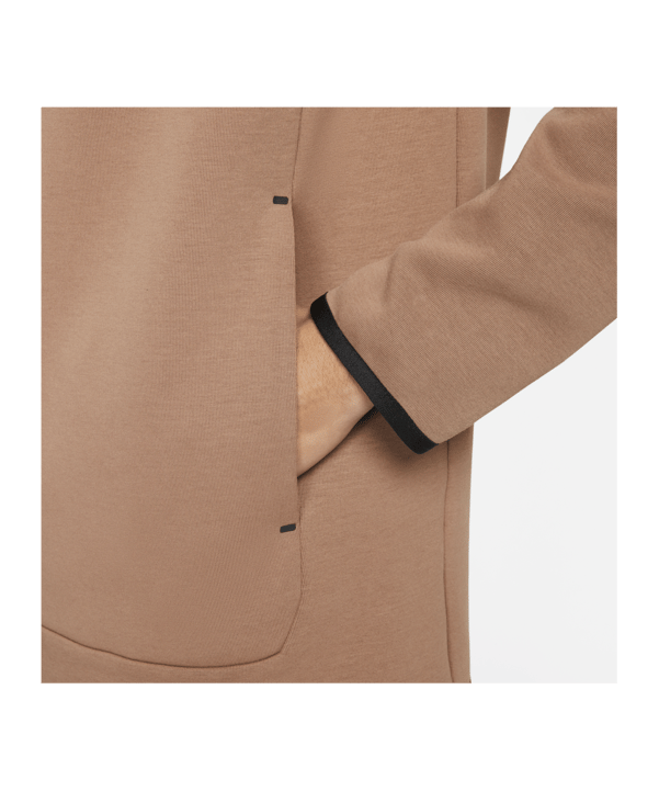 Nike Tech Fleece Kapuzenjacke Braun Schwarz F256 - braun