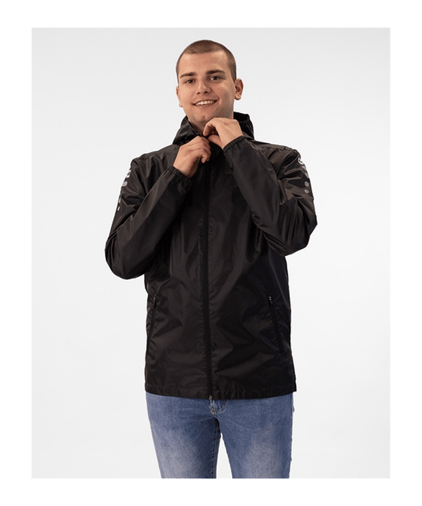 JAKO Team 2.0 Allwetterjacke Schwarz F800 - rot