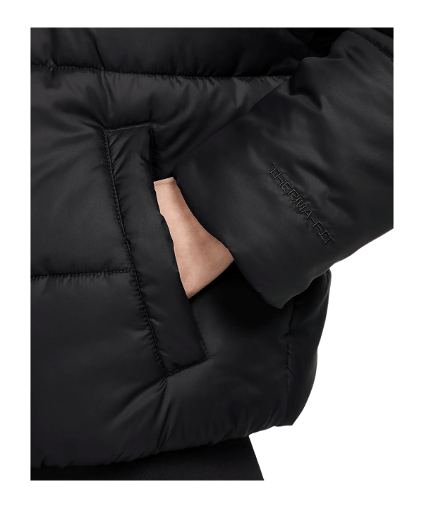 Nike Synthetic Puffer Jacke Damen Schwarz F010 - schwarz