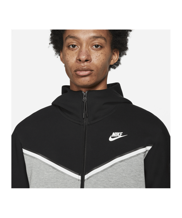 Nike Tech Fleece Windrunner Schwarz Grau F016 - schwarz