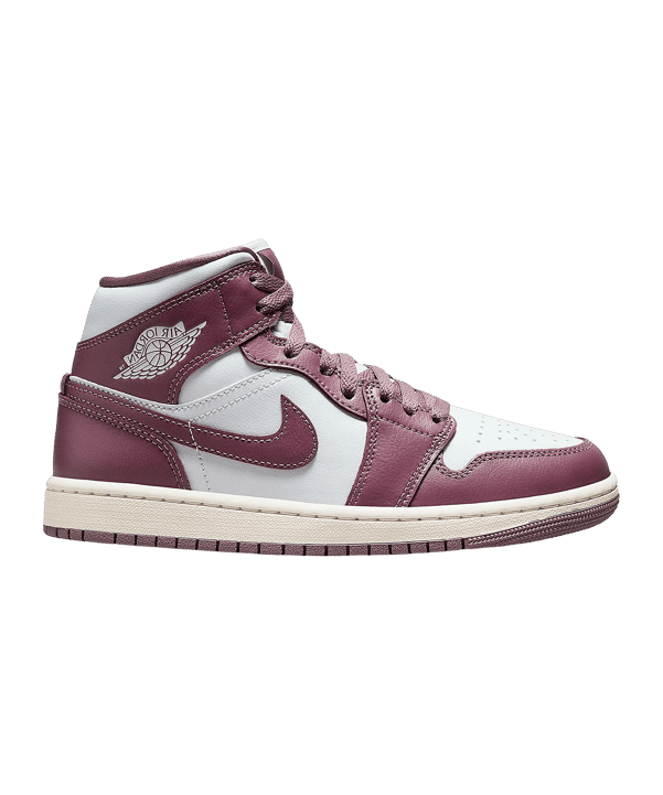 Jordan Air 1 Mid Damen Weiss Lila F050 - weiss